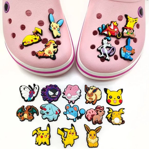 *NEW - 8-pcs* Pokemon Pikachu Video Game Shoe Charms for Your Crocs (Asst. D) - Picture 3 of 7